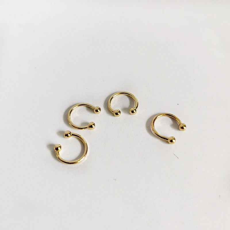 Peri'sBox Gold Silver Color Thin Tiny Ear Cuff Semi Circle Geometric Earrings Clips C Shape Minimalist Earrings for Women 2019 - Image 3