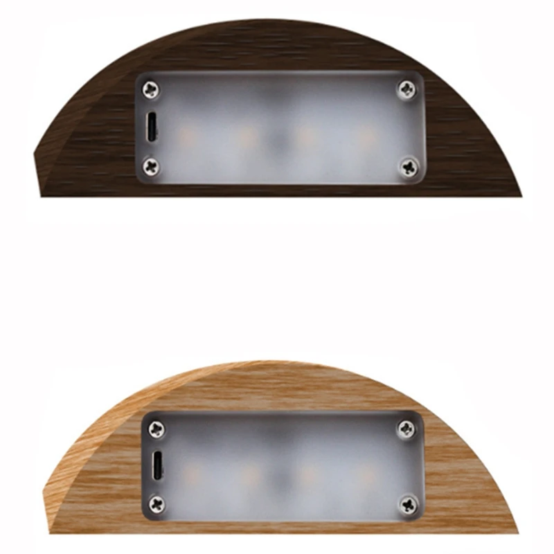 LED Night Light Natural Wooden Dimming Night Lamp Eye Protection Desk Lamp USB Lamp WC Light Home Decoration Accessories Gift