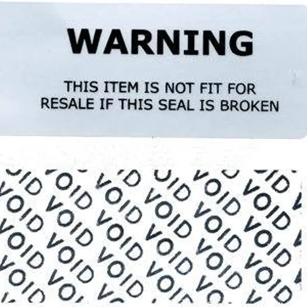 Printed Security Seals Tamper Evident Warranty Void Labels Sticker Seals 100 pieces