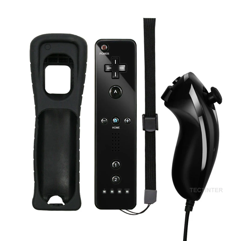Without Motion Plus Controller For Wii Wireless Games Remote Nunchuck For Wii 2 In 1 Bluetooth