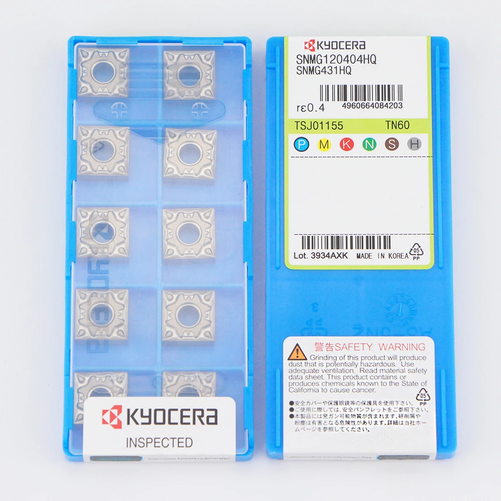 SNMG120412 SNMG120404 120408 Kyocera твердосплавные Токарные Вставки для токарного станка с ЧПУ режущие инструменты