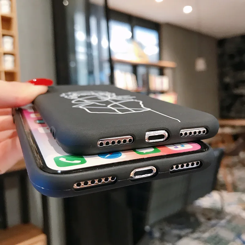Для iPhone X XR XS Max чехол для 5 6 6S Plus 7 7Plus 8 8Plus силиконовый Чехол мобильного телефона