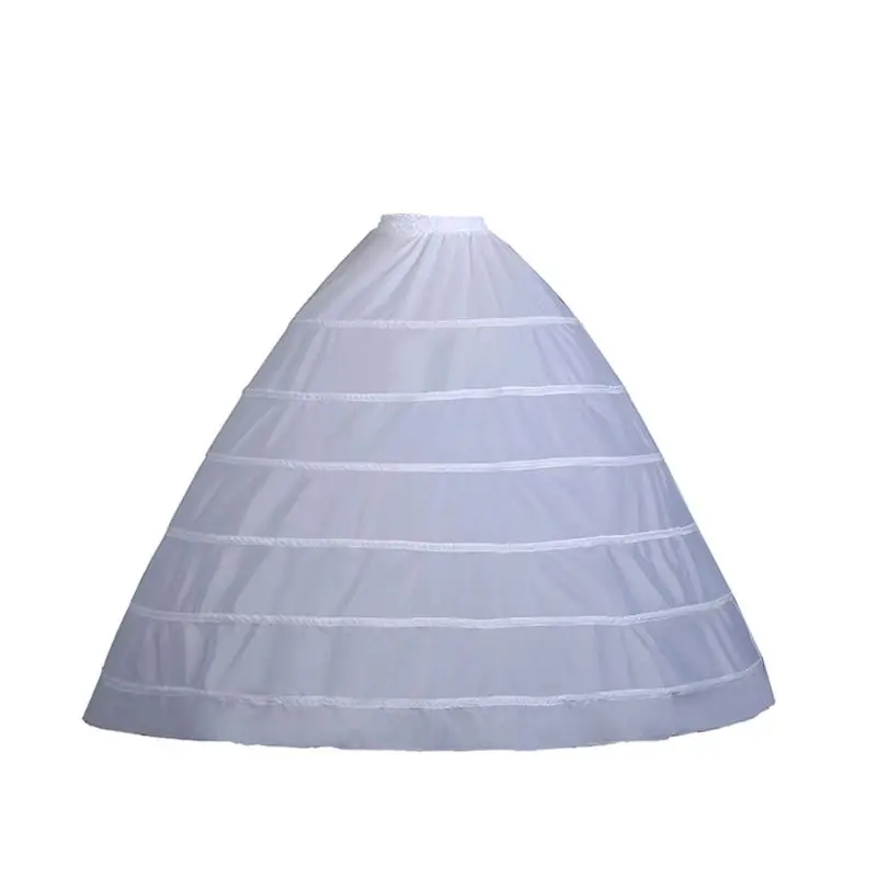 85LB Wedding Dress Skirt Support Costume Petticoat Slip Large 6-Hoops Yarnless Petticoats for Bride Women