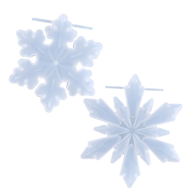 Crystal Epoxy Resin Mold Christmas Ornaments Snowflake Pendant Silicone Mould silicone mold