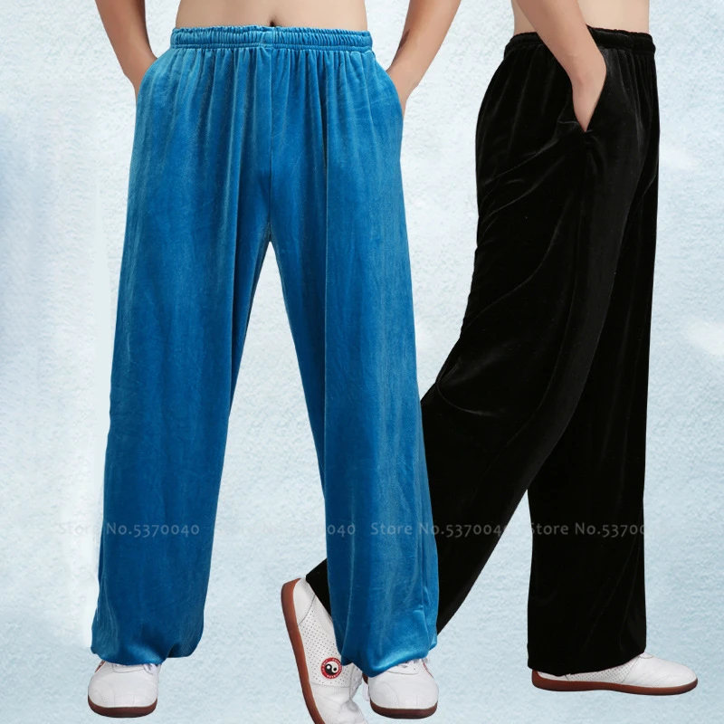 Для мужчин женщин фитнес свободные Йога Блум брюки Викинг пират широкие брюки китайский стиль Кунг Фу форма для Тай Чи бархат