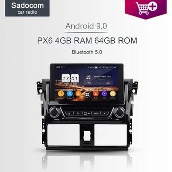 

720P PX6 DSP 8" 2 din Android 10.0 Car DVD Player 4GB + 64GB 8core Car radio autoradio GPS For Toyota VIOS YARIS 2013-2015
