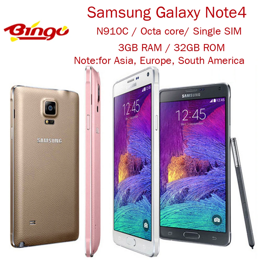 Мобильный телефон Samsung Galaxy Note 4 N910C оригинальный разблокированный Android Note4 GSM 4G LTE