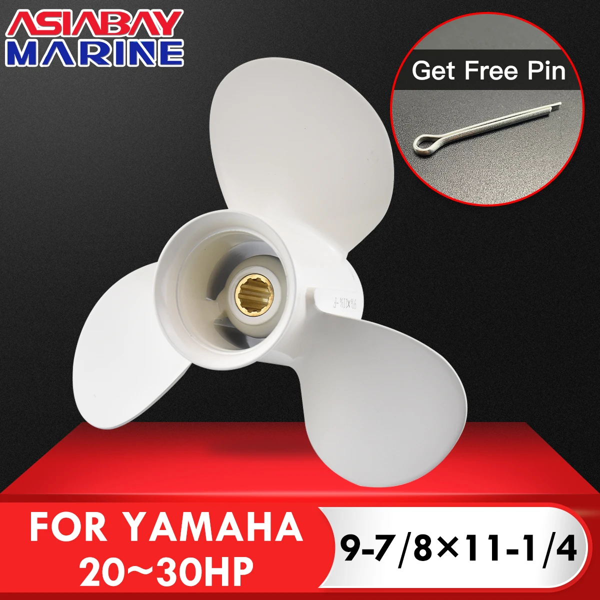 ボートエンジンアクセサリー 高品質アルミプロペラ 12インチ 40-50hp