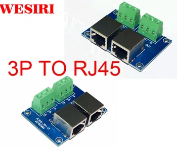 

3pin Terminal Adapter Connector 3P to RJ45 Converters Plate Used for DMX512 Controller