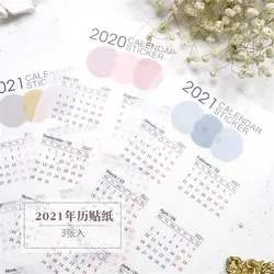 Étiquette autocollante Kawaii pour calendrier, étiquette pour calendrier, planificateur hebdomadaire et quotidien, fournitures de bureau, 2021 2022 