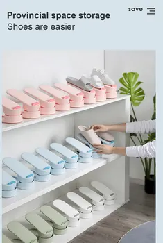

1/5pcs Adjustable Shoe Hanger Space Saver Shoes Organizers Shoe Bracket Dust Storage Rack Home Shoe Organizer Stand Double-lever