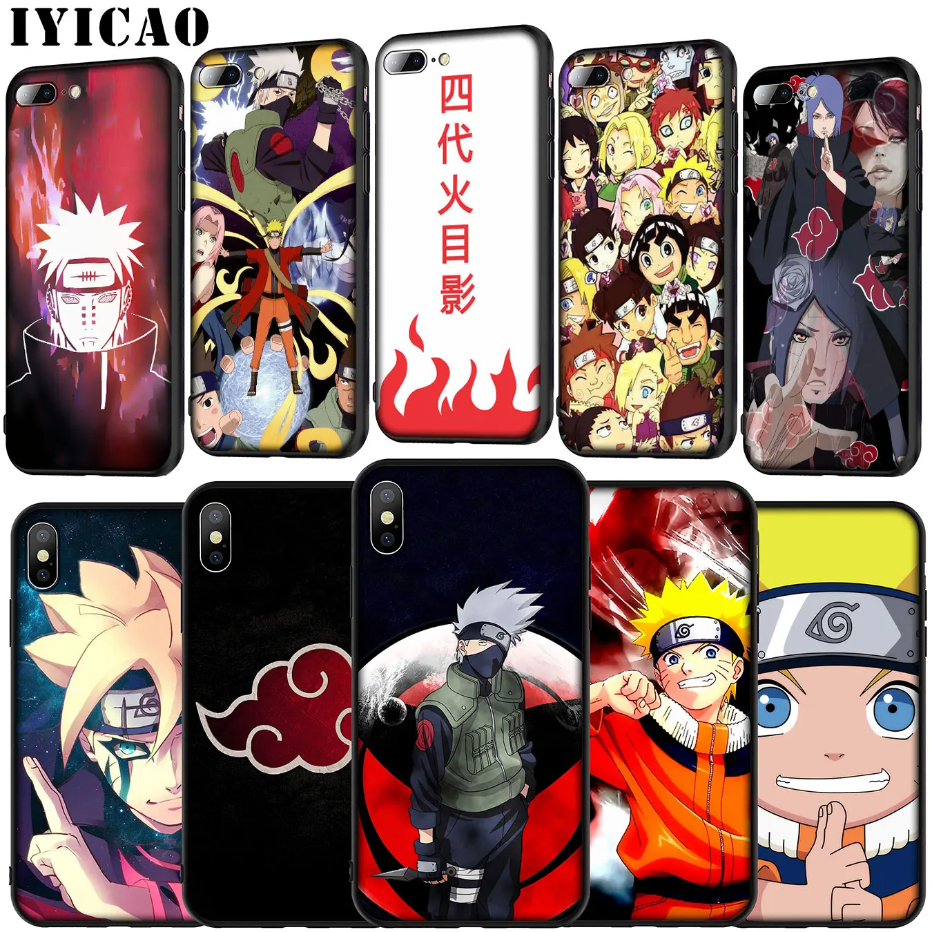 Мягкий силиконовый чехол Kakashi Naruto Akatsuki для iPhone 11 Pro XR X XS Max 6 6S 7 8 Plus 5 5S SE |