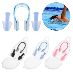 Hot Soft Swimming Silicone Earplugs Nose Clip Case Prevent Water Protection Ear Plug Waterproof Dive Supplies Pool Accessories