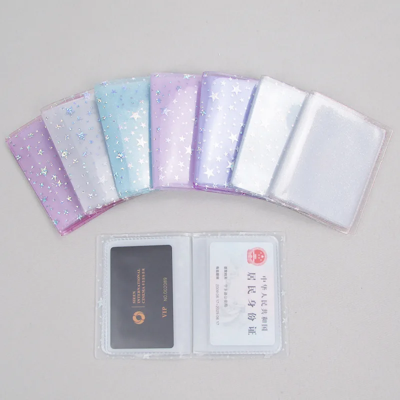 

PVC Large Capacity Multi-Card Holder Wallet Korean Models Star Creative Bus pvc id Card Case 10 Card Holder