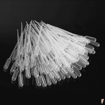 

100 Pcs/lot 2ml Plastic Disposable Transfer Pipettes Eye Dropper Set Graduated Pipettes Polyethylene for Experiment Medical