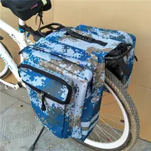 Увеличенная камуфляжная седельная сумка 35l MTB горный велосипед стойка седельная сумка многофункциональная дорожная велосипедная корзина заднее сиденье багажник сумка