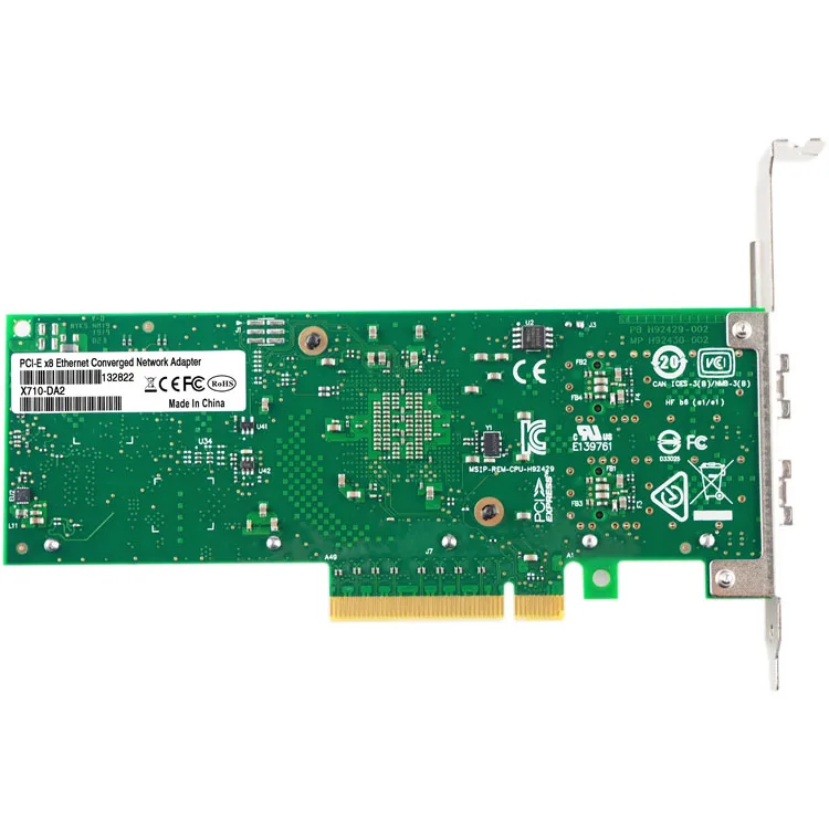FANMI SFP + 10 Гб двойной порт PCI e Ethernet конвергентный адаптер Сетевая карта X710 DA2 в