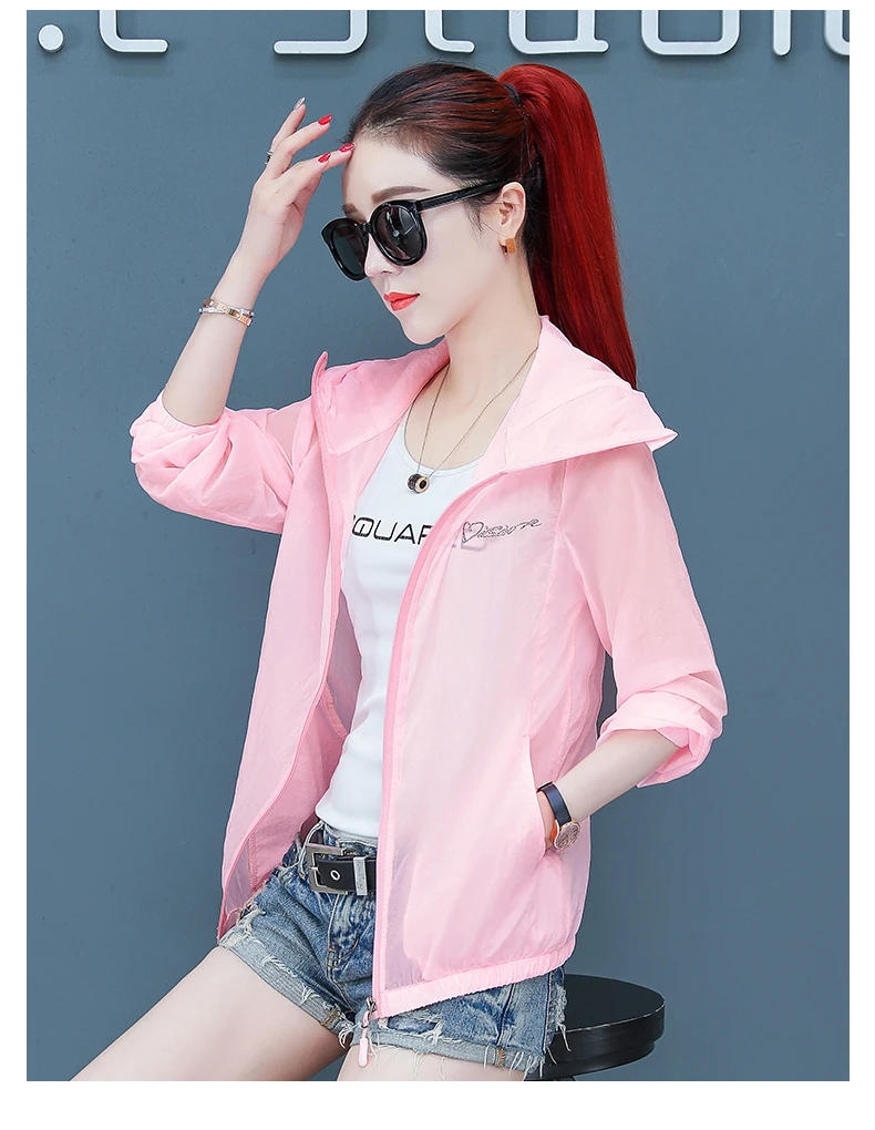 Sunscreen Girls New Anti Ultraviolet Breathable Summer Thin Clothing Purple Long Sleeve Shirt Women'S Coat Ice Silk down coats