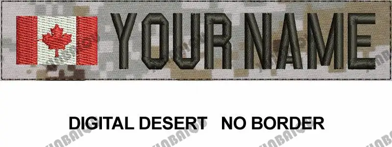 Digital Desert Fold Вышивка на заказ патч флаг Канады пользовательское имя нашивка-лента крюк и петля Мультикам зеленый ACU черный AU FG Tan - Цвет: Digital Desert Fold