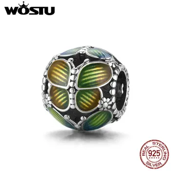 

WOSTU 100% 925 Sterling Silver Bead Fantasy Butterflies Charm Pendant Fit Original Bracelet Necklace DIY Jewelry CQC1705