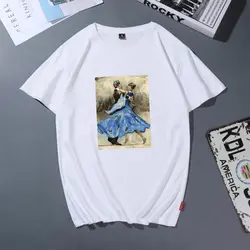 2019 новая футболка с короткими рукавами и эстетическим принтом в стиле Харадзюку модная повседневная парная футболка