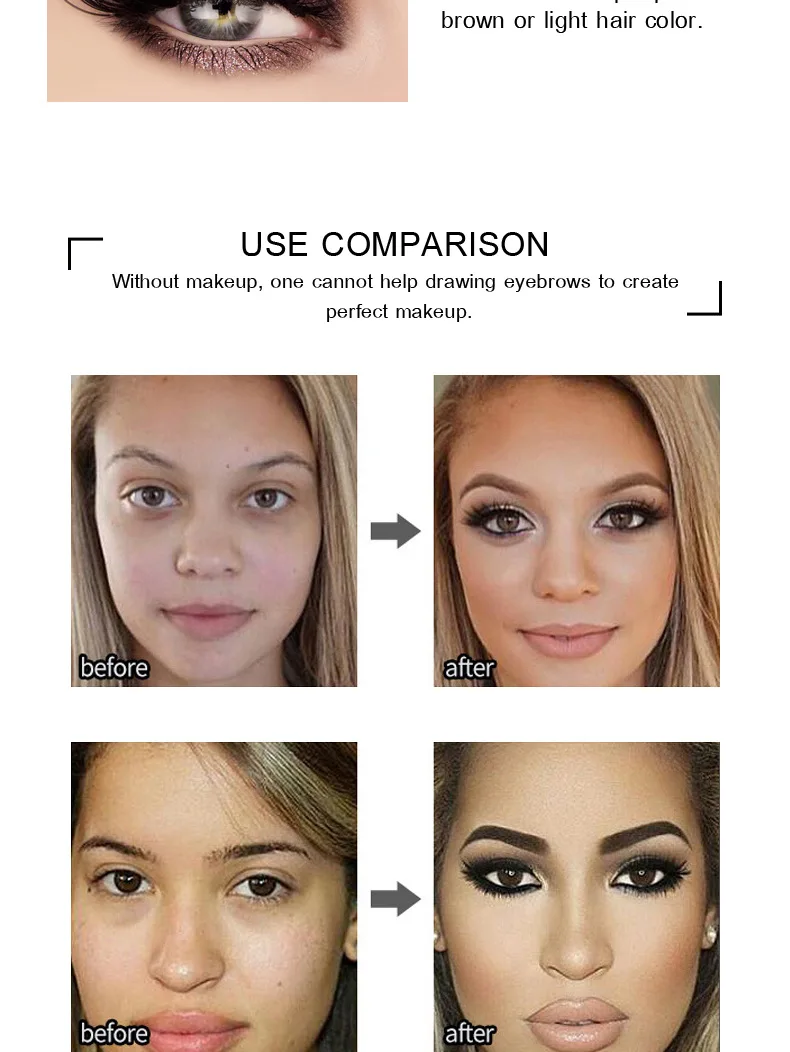 Бренд Kiss beauty, крем для бровей, ручка для бровей, два в одном, естественная и стойкая модификация макияжа