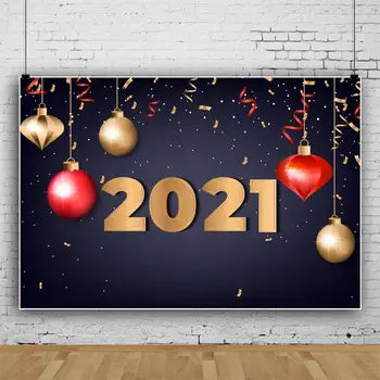 

Laeacco Christmas lantern Ribbon New Year 2021 Backdrop Home Party Portrait Vinyl Black Photographic Background for Photo Studio