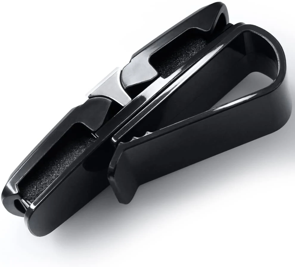 Vexverm Car Sunglasses Holder Portable Ticket Card Glasses Clamp Car Sun Visor Sunglasses Clip Box ABS Eyeglasses Case
