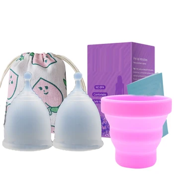 

4Pcs/Lot Menstrual Cup for Feminine Hygiene Silicone Cup Menstrual Reusable Lady Cup(Transparent)S