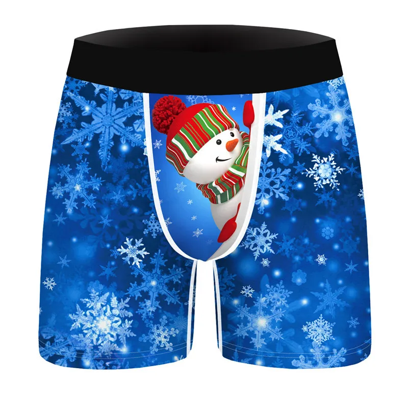 comfortable underwear for men Mens Christmas Underwear Male Breathable Underpants Panties Shorts Underwear Boxer Shorts 3D Snowman Santa Funny Holiday Boxers mens underwear sale