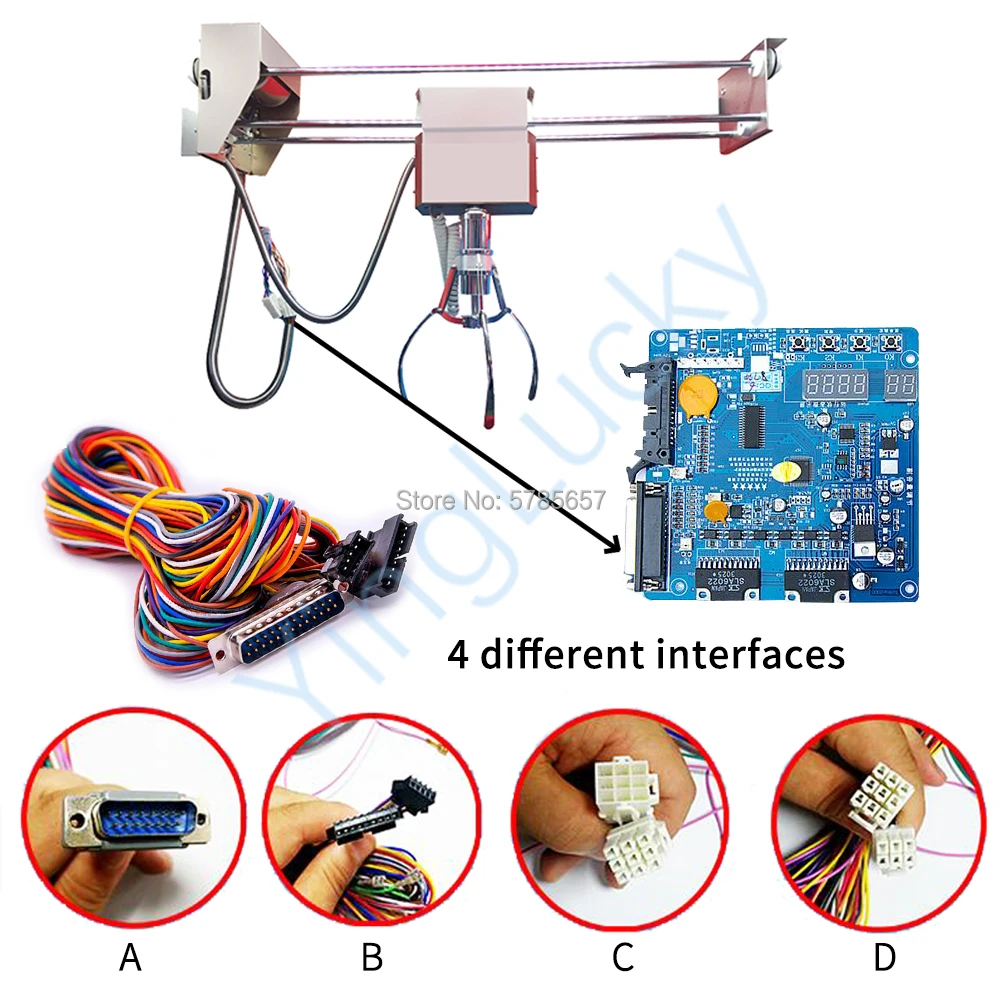 Doll Crane Machine Cable Motherboard Gantry Connection Line, for Claw Toy Doll Gift Machine Arcade Game Wire connection line cable for pipe sewer pipeline inspection camera 4 ping avaitoncable connect camera to dvr