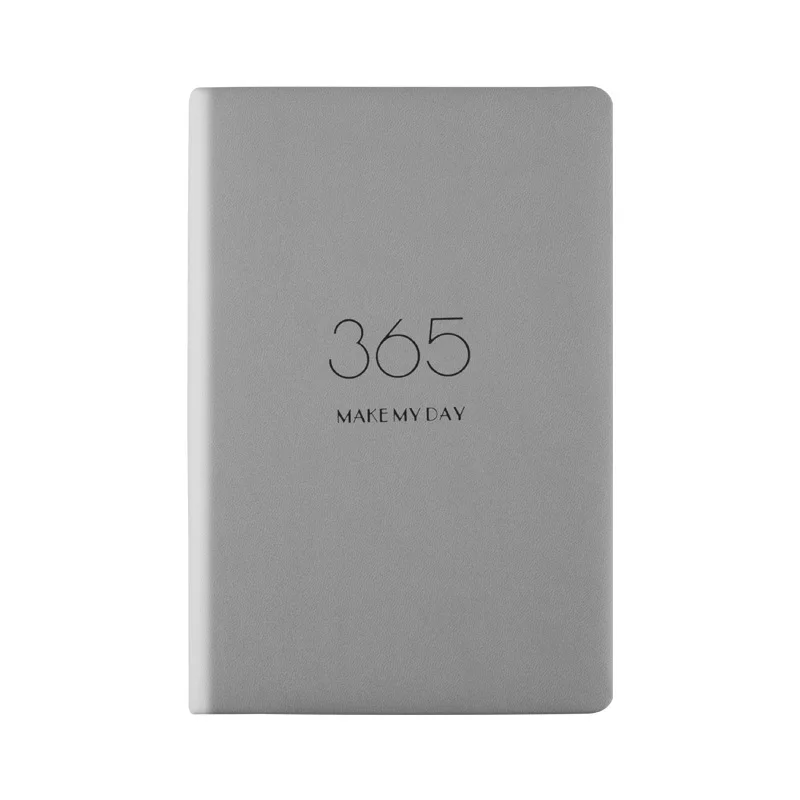 Grey 365 дней, А5, блокнот для записей,, планировщик, органайзер, блокнот-календарь, школьная, офисная, ежедневная заметка, план, канцелярские принадлежности, подарок - Color: Grey