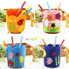 1 шт. finishe нетканый Материал пакет ручной работы ткань детские наборы фетровых подставка для ручек, для хранения держатель Наборы фетра для рукоделия канцелярские принадлежности