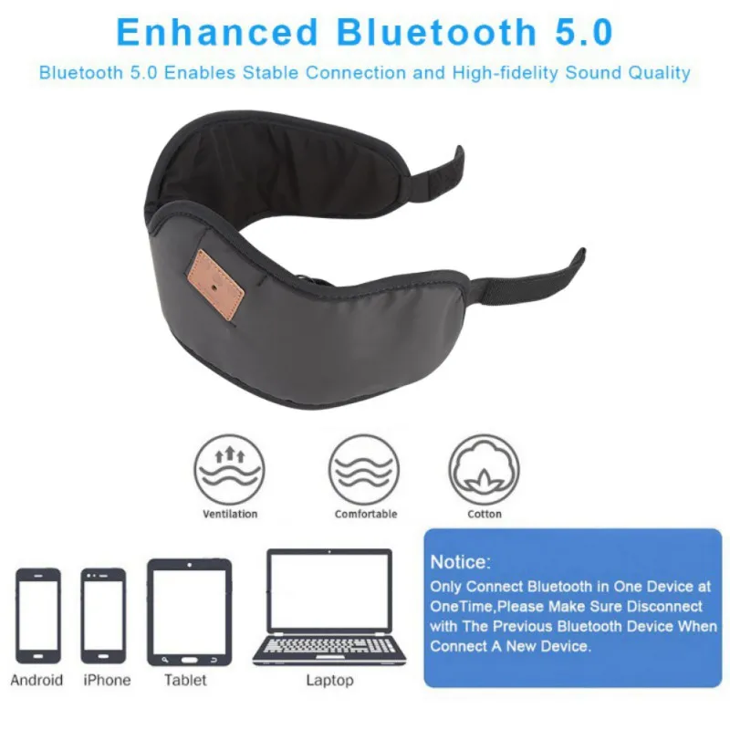 Горячая Bluetooth Музыка наглазник сна гарнитура Смарт Беспроводная Музыка затенение помощь сна гарнитура наглазник