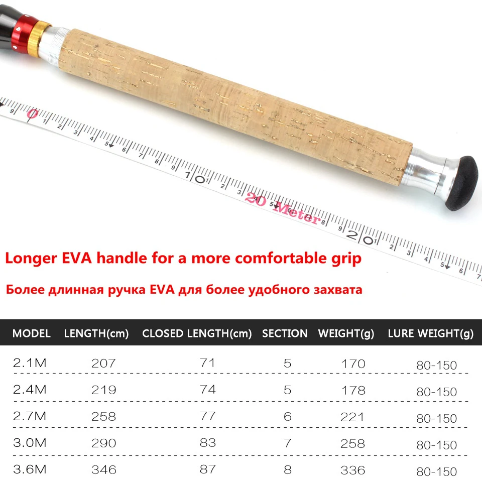 2.1M 2.4M 2.7M 3.0M 3.6M carbon spinning rod wooden handle Long shot sea pole lure fishing Trout carp telescopic fishing rod 2.1M 2.4M 2.7M 3.0M 3.6M carbon spinning rod wooden handle Long shot sea pole lure fishing Trout carp telescopic fishing rod