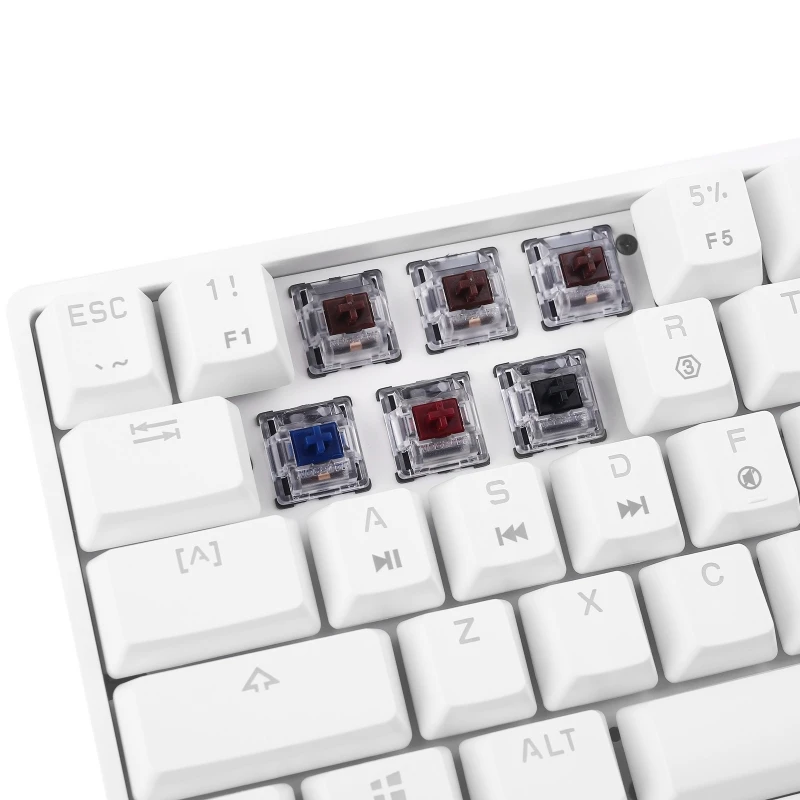 SK61 Portable 60% Mechanical Keyboard Gateron optical Switches RGB Backlit Hot Swappable Wired Gaming Keyboardfor PC Mac