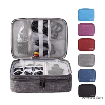 

Travel Closet Organizer Case For Headphones Storage Bag Digital Portable Zipper Accessories For Outdoor High Capacity Bags