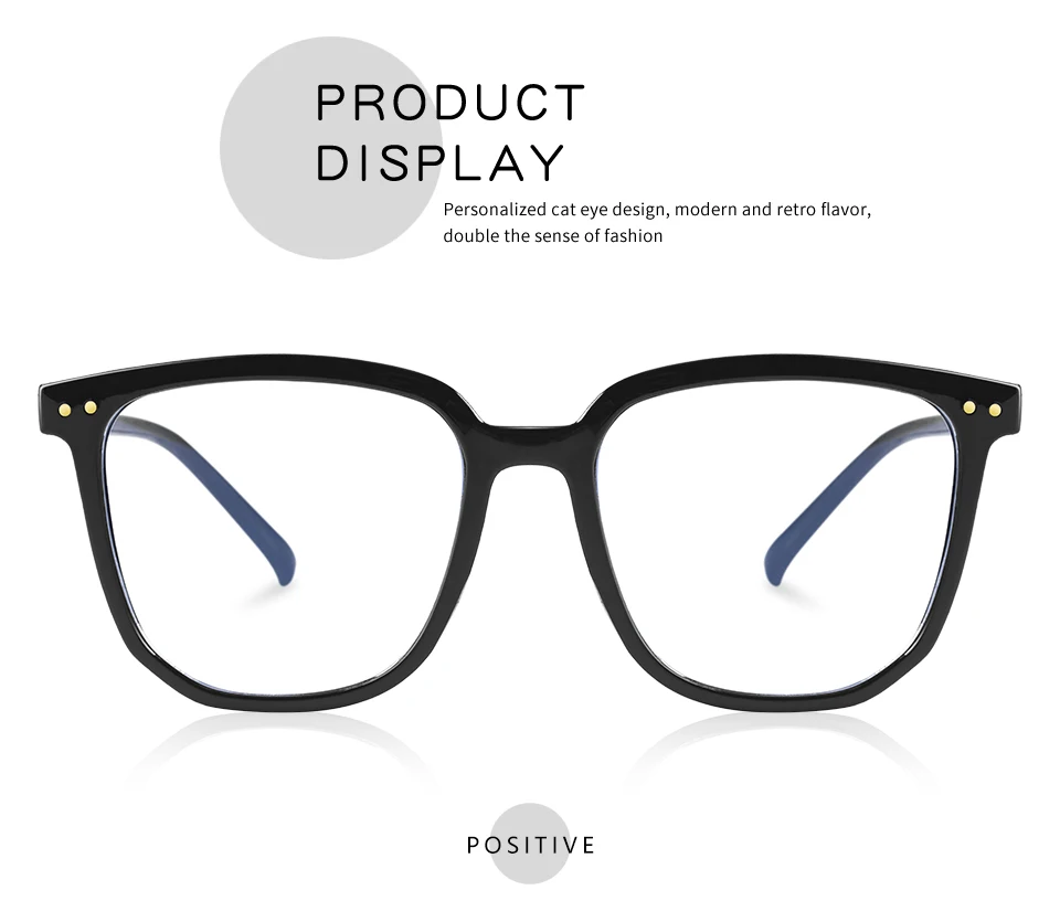 Transparent square anti-blue light glasses for men and women 2021 new ultra-light fashion computer decoration Eyewear blue blockers