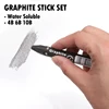Graphite Stick Set - Water Soluble - 4B 6B 10B, Art Drawing Supplies for Sketch & Shading Pencils, Artist Sketching - 3 Pcs 5