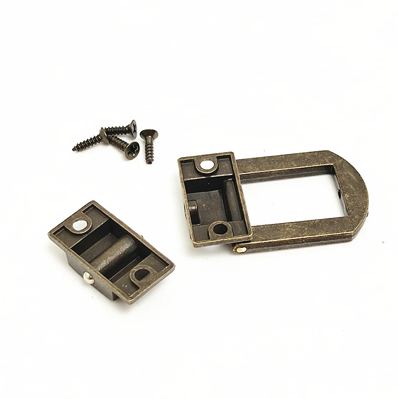 Box Latches 3/4pcs Zinc Alloy Catch Chest Clip Clasp Toggle Lock Antique Bronzed Hasps Jewelry Suitcase Buckle Hardware
