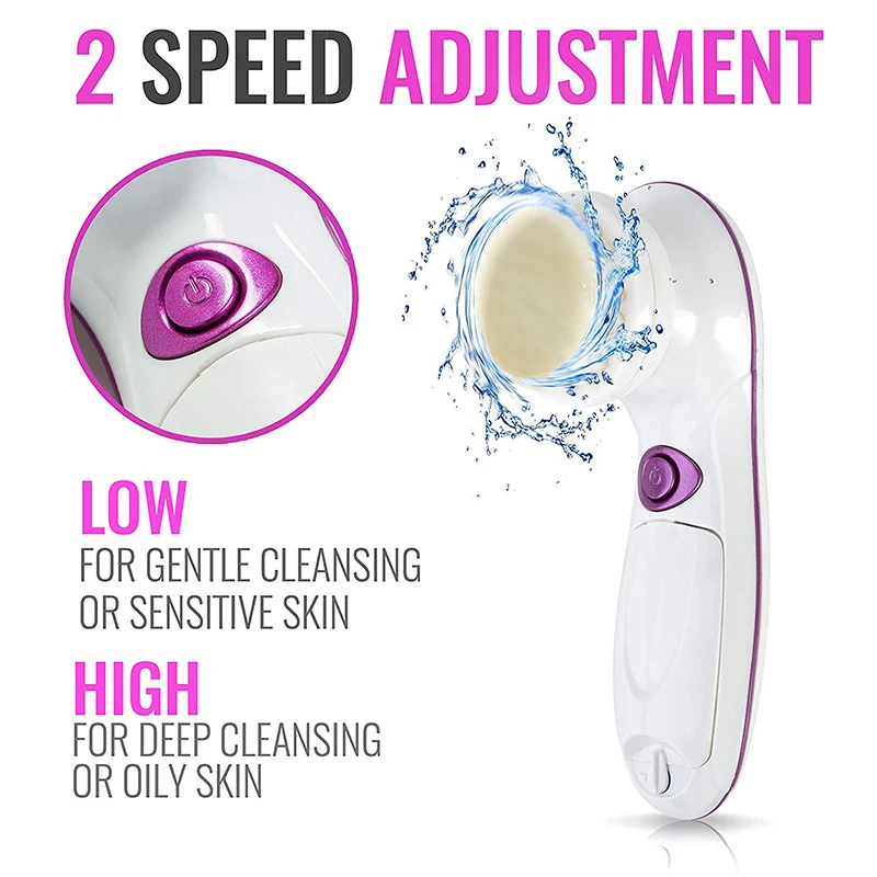 

4-In-1 Electric Facial Cleansing Devices Cleaning Brushes Pore Cleaner Facial Exfoliator Skin Spa Facial Cleaner Beauty Massager