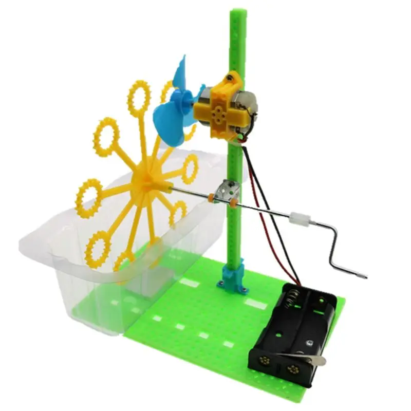 DIY Пузырьковая машина, электрическая игрушка, научный эксперимент, комплект, руководство по сборке, обучающие игрушки для детей, 72XC