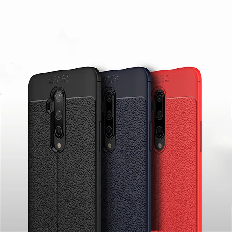 Роскошный Личи кожаный чехол для телефона для One Plus 7T 7 Pro Мягкий Силиконовый противоударный защитный чехол для oneplus 5 5T 6 6T 7T Pro