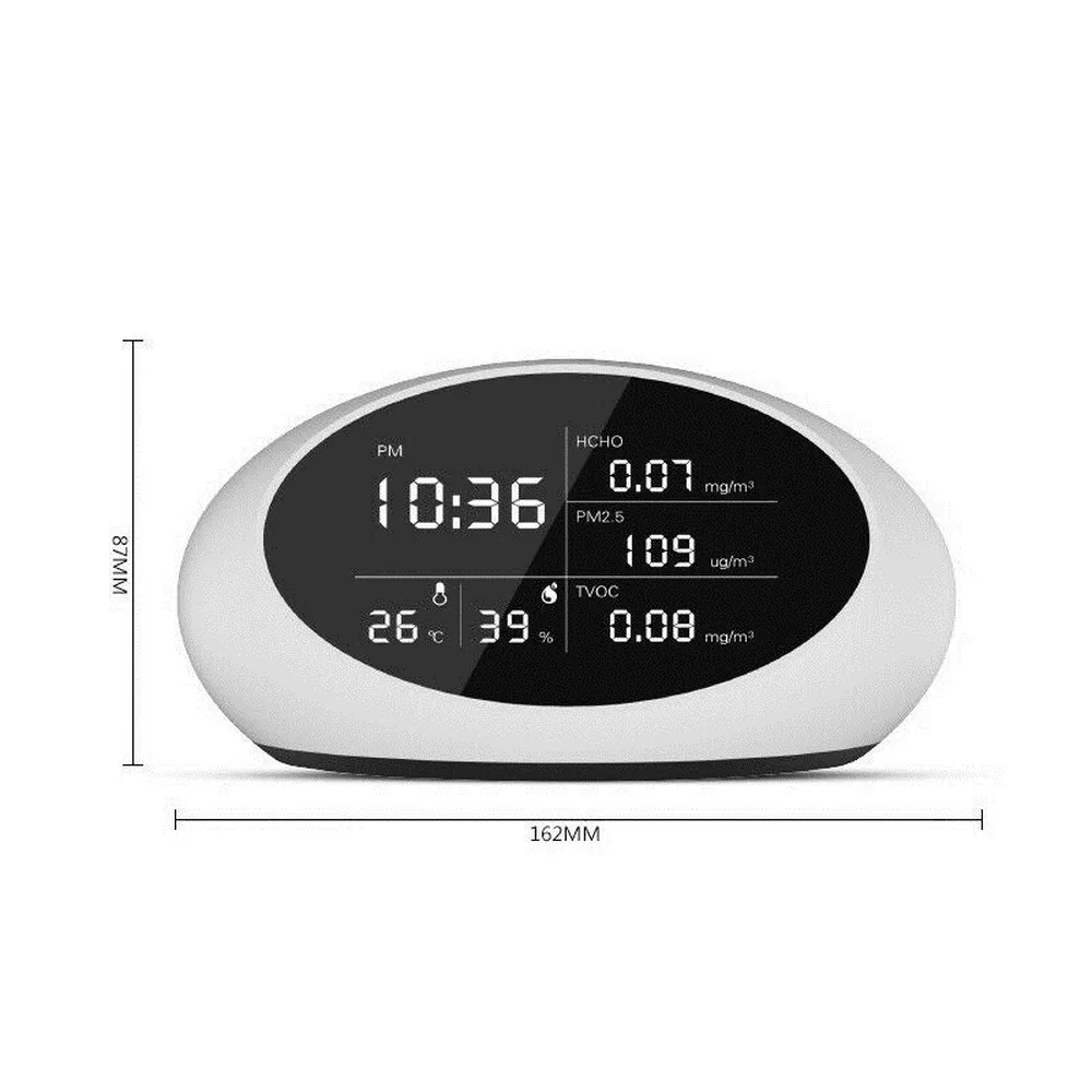 PM2.5 монитор формальдегида цифровой газовый анализатор TVOC HCHO детектор PM 2,5 качество воздуха влажность температура измерения бытовой