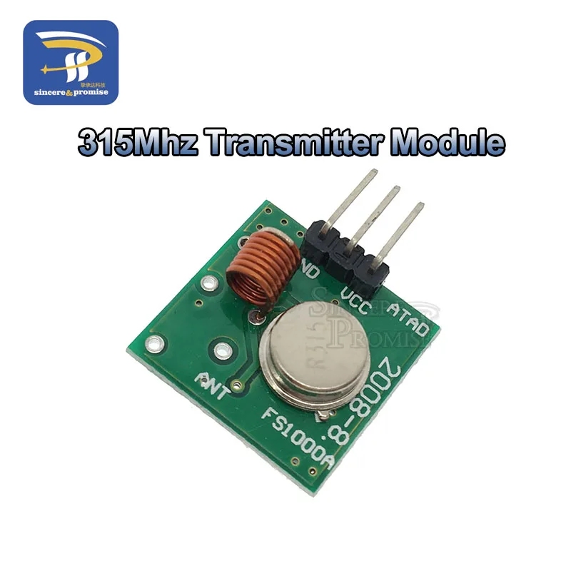 315Mhz Transmitter 315 МГц/433 МГц РЧ беспроводной передатчик Модуль и приемник комплект 5 В DC беспроводной для Arduino Raspberry Pi/ARM/MCU WL Diy Kit - Цвет: 315Mhz Transmitter