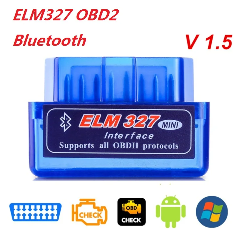 Топ OBD V2.1 V1.5 Мини ELM327 OBD2 Bluetooth Автомобильный сканер OBDII 2 автомобильный тестер ELM 327