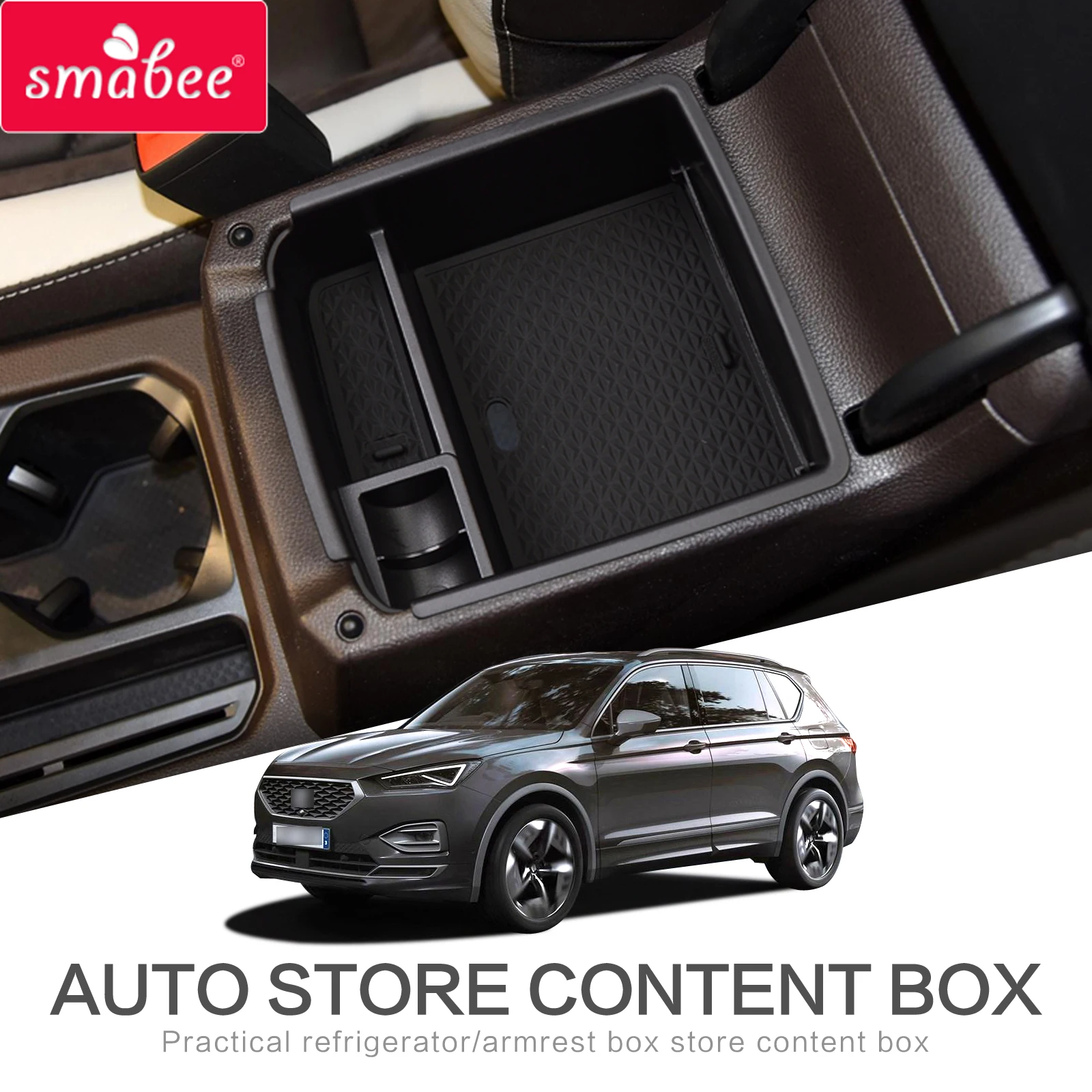 for Seat Tarraco 2019 - 2020 for Tiguan 2016 - 2020 Car Armrest Central Console Storage Box Interior Accessories Organizer Tidy
