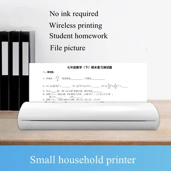 

A4 Portable Printer Wireless Bluetooth USB Battery A4 Thermal Printer Office Document Picture Photo Printer