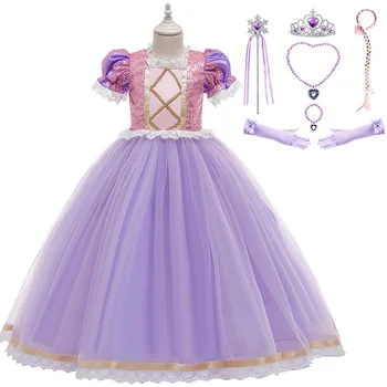 

Girl Halloween Christmas Princess Dress For 3-10 Years Girls Clothing Kids Cosplay Children Gown Prom 2020 Winter Costume Set