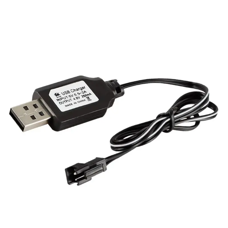 Charging Cable Battery USB Charger Ni-Cd Ni-MH Batteries Pack SM-2P Plug Adapter 4.8V 250mA Output Toys Car 77UB